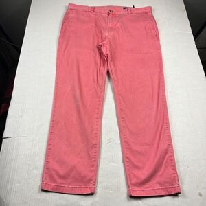 Vineyard Vines Mens Breaker Chino Pants Washed Pink Classic Fit Stretch 38 x 30